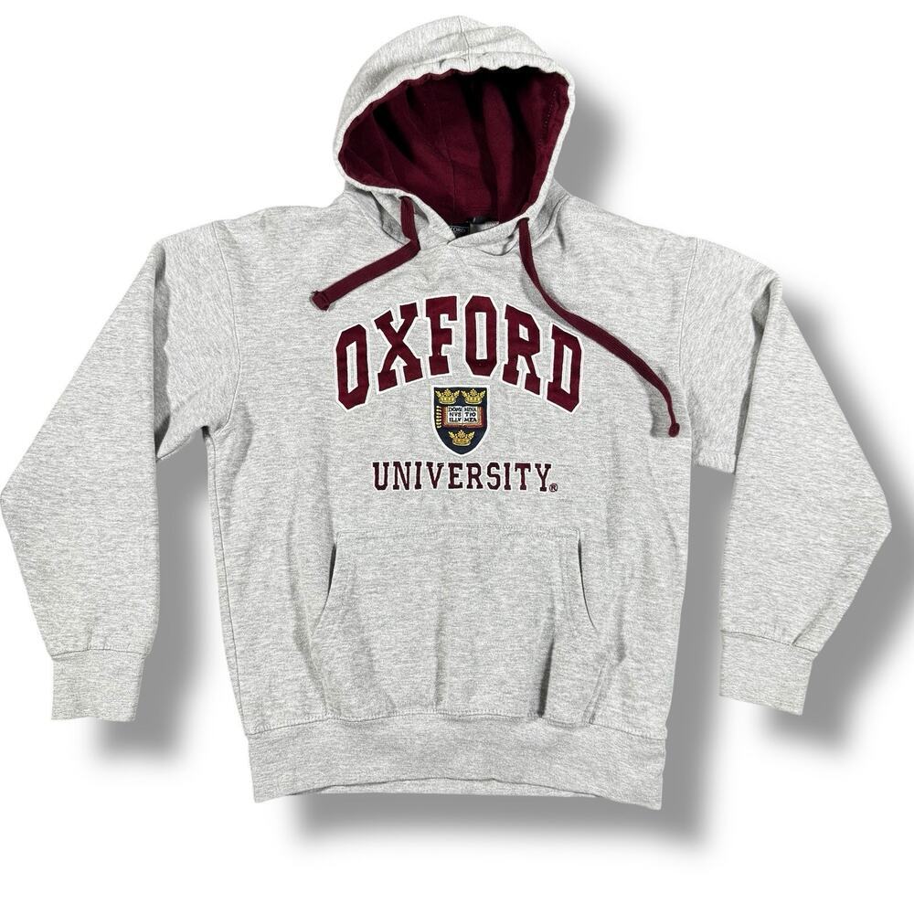 Oxford‎ University Hoodie Sweatshirt Men’s Small Collegiate Pullover Gray